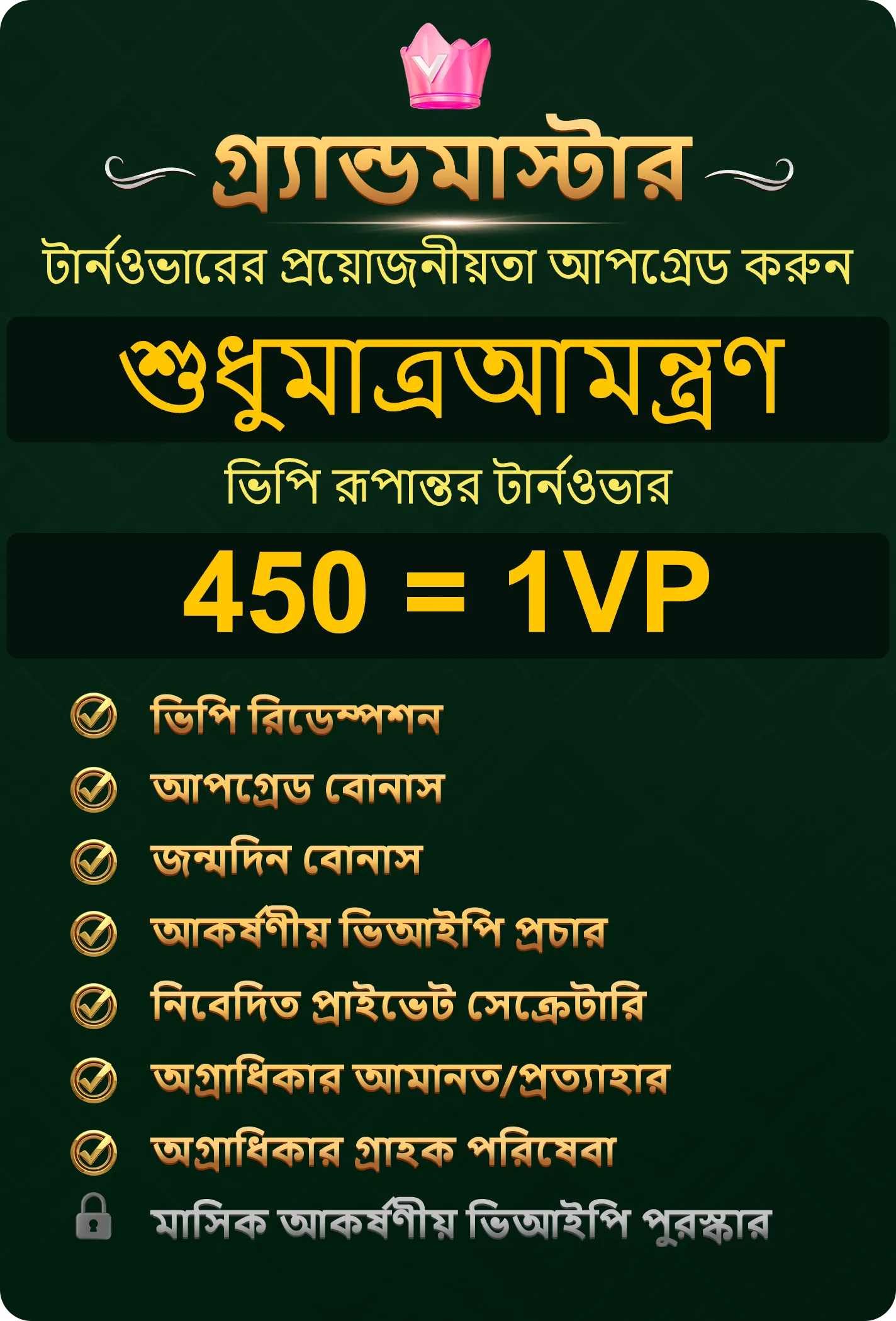 grandmaster vip level